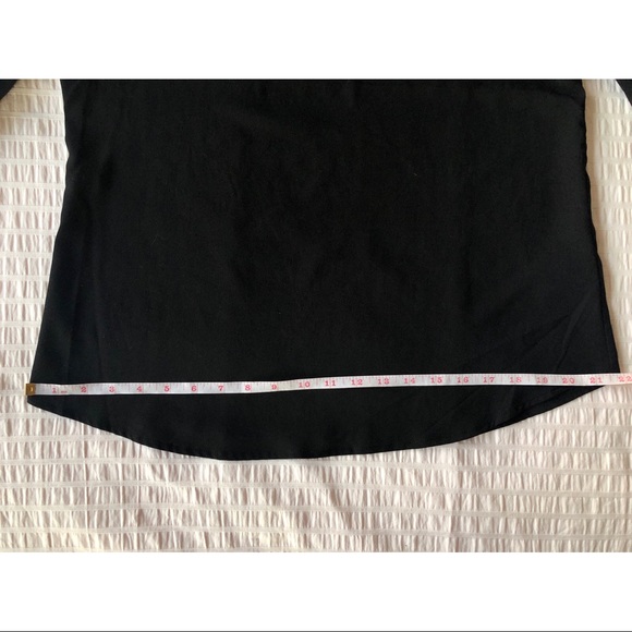 Spense Black Blouse with White and Button Details - Picture 11 of 14